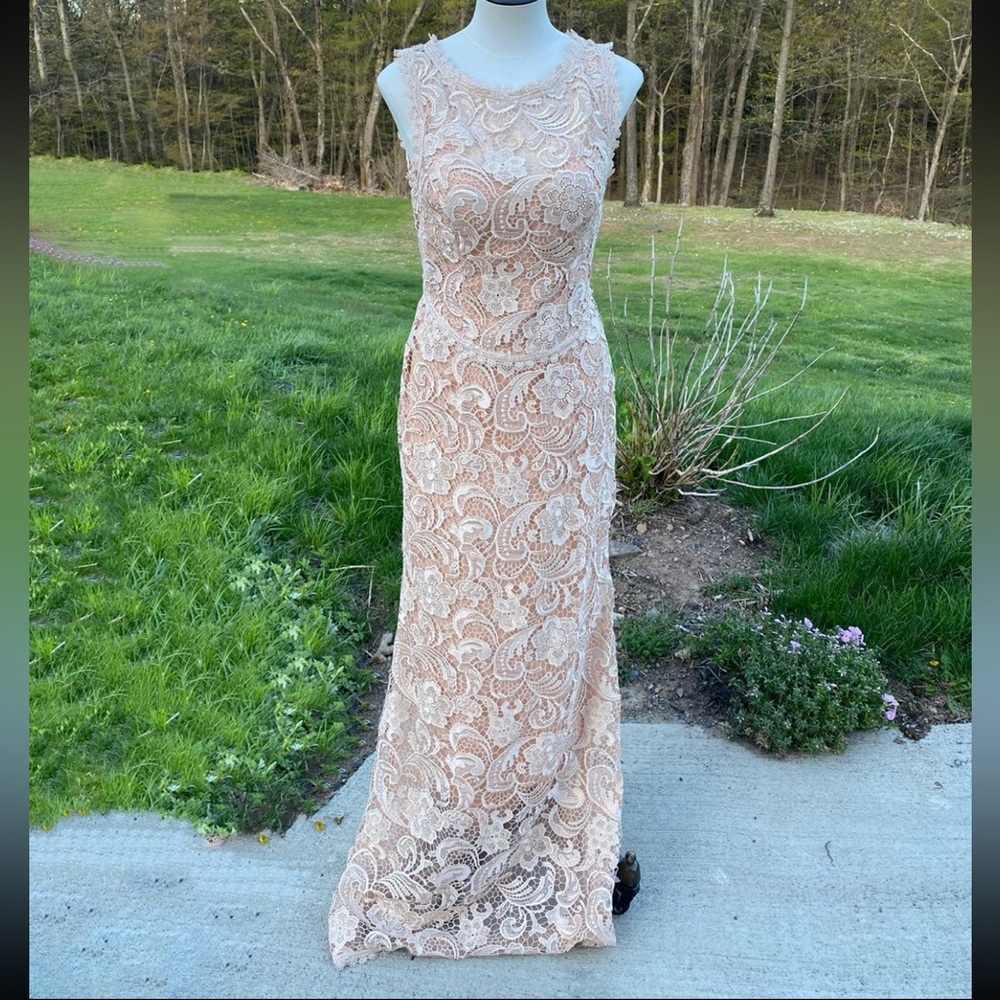 Pink Floral Formal Gown
